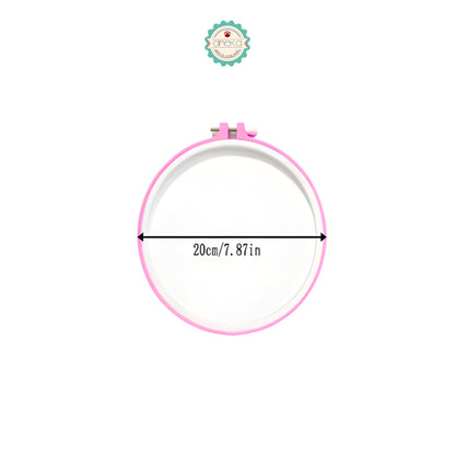 KATALOG - Pemidangan Plastik Bulat Warna-Warni / DIY Frame Embroidery Hoops Rings Needlecraft