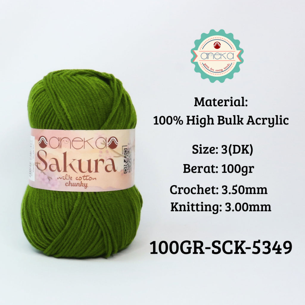 KATALOG - Benang Rajut Sakura Chunky 5 Ply 100gr / Crochet Knitting Yarn