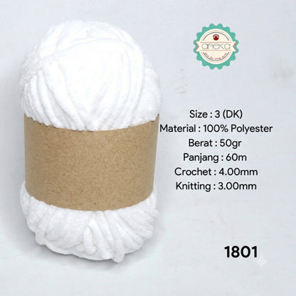 KATALOG - [GRADE B] Benang Rajut Mini Chenille / Crochet Knitting Yarn