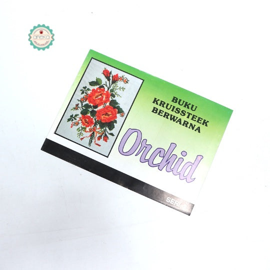 BUKU KRISTIK/CROSS STITCH ORCHID KRUISSTEEK BERWARNA