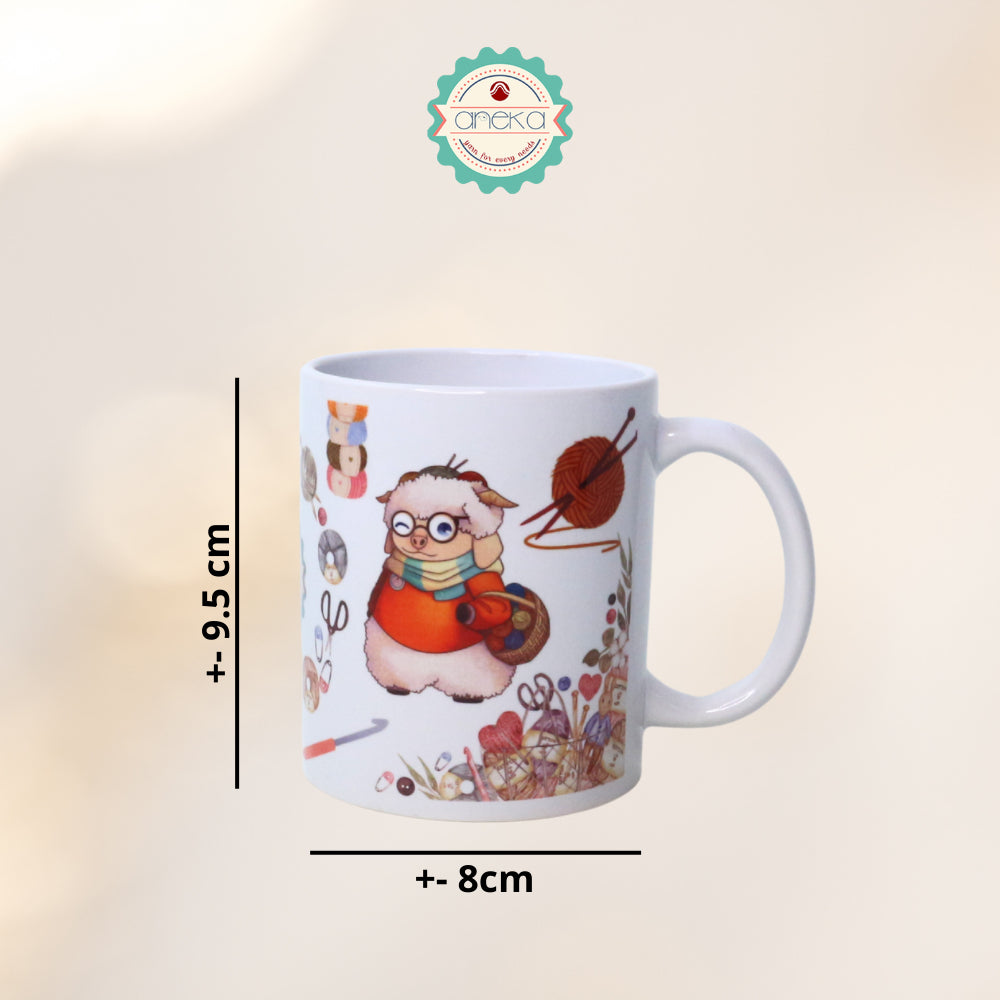 ANEKA - Mug Keramik Tebal Tahan Panas / Gelas / Cangkir Minum Merchandise