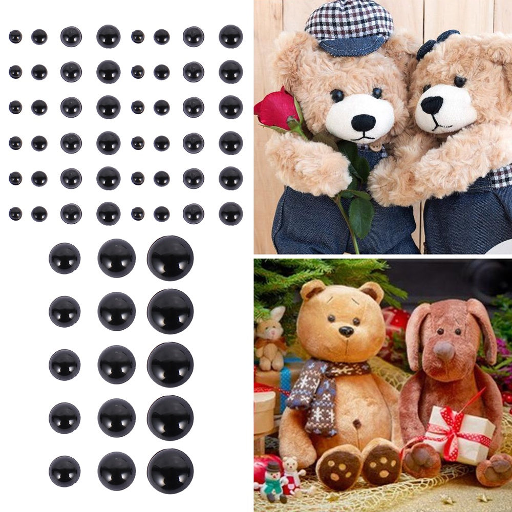 Package of stick-on black doll eyes / amigurumi eyes
