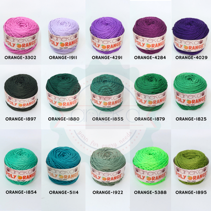 KATALOG - Benang Rajut Poly Orange / PolyThick / Polyester Crochet Knitting Yarn