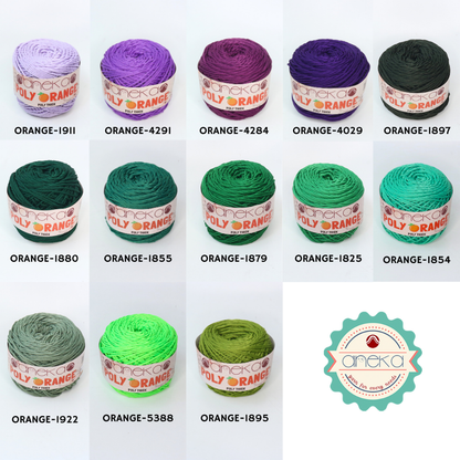 KATALOG - Benang Rajut Poly Orange / PolyThick / Polyester Crochet Knitting Yarn