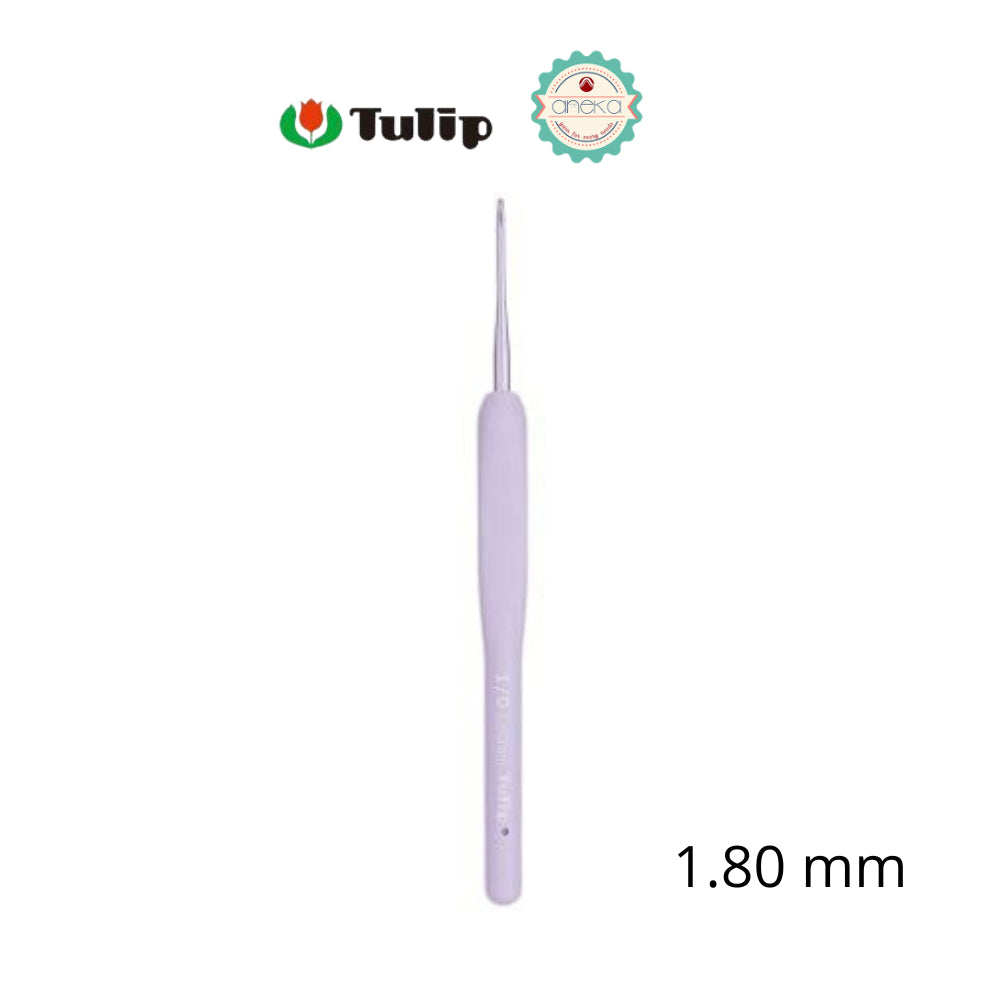 TULIP - [PCS] Alat Rajut Hakpen Etimo Murasaki /  Lavender Crochet Hook with Cushion Grip