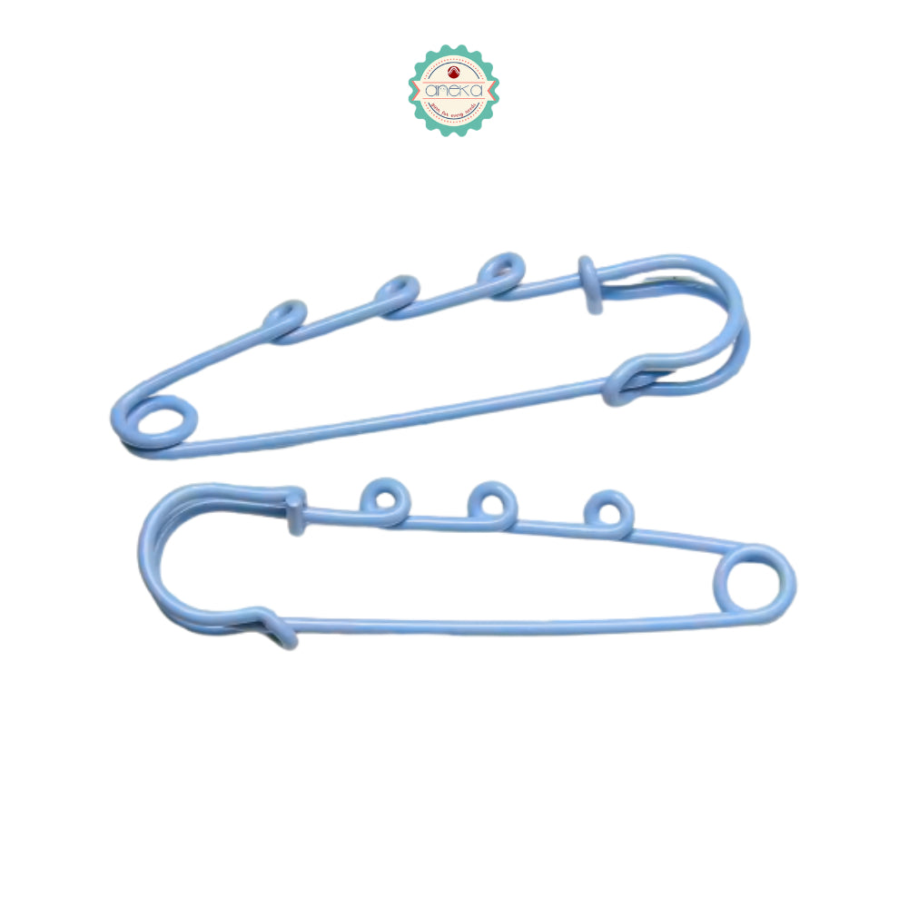 KATALOG - [5PCS] Peniti Kait Warna / Metal Large Safety Pin Brooch Blank Base / Holes Fasteners for DIY Craft Jewelry Making Supplies