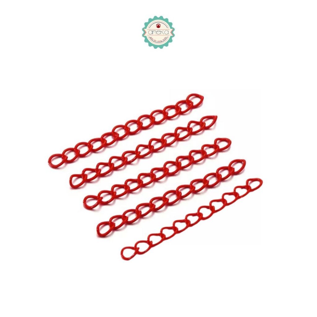 ANEKA - [5PCS] Rantai Konektor Warna 5cm /  Extended Extension Tail Chain Lobster Connector Jewelry