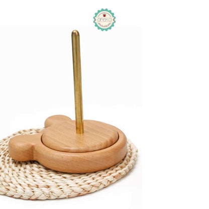 ANEKA - Yarn Holder Wooden Spinning Knitting Tools / Crochet Accessories Stand Sewing Thread Spool Wool Ball Winder Rotation