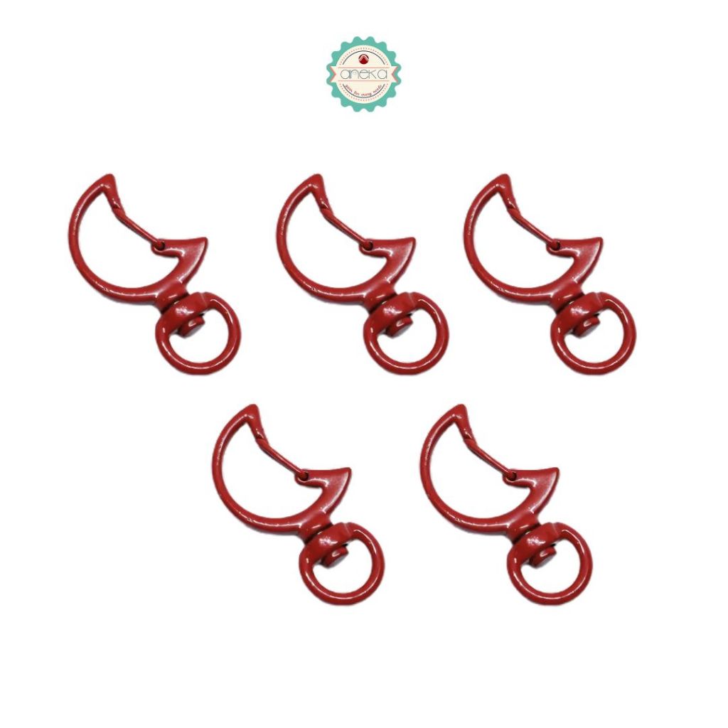 ANEKA - [5PCS] Kait Tas Bulan Sabit / Gantungan Kunci / Half Moon Bag Hook Trigger Clips Keychain Lobster Premium