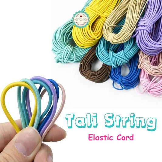 KATALOG - [+-10m / 50gr] Tali String 2.5mm Elastis Warna /  Braided Elastic Cord / Beading Threads Stretch String / DIY Craft Sewing Accessories