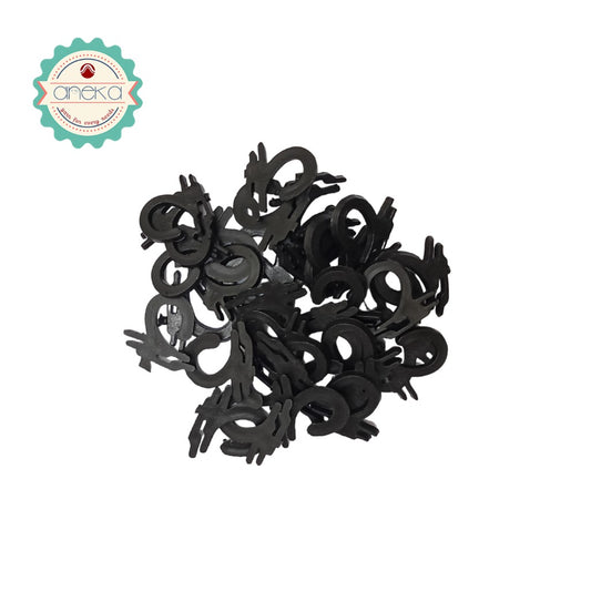 ANEKA - Gantungan / Hanger Kaos Kaki warna hitam - KG / KILOAN / 500GR