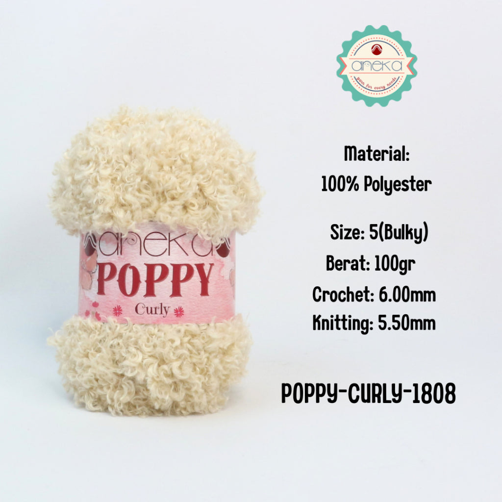 KATALOG - Benang Rajut Knitting Poppy Curly / Crochet Knitting Yarn