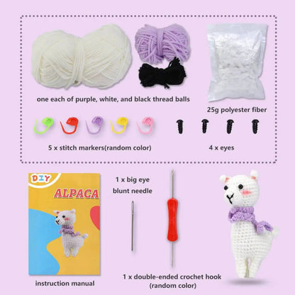ANEKA - Kit Rajut Alpaca  / Crochet Kit DIY / Pemula / Alat Rajut Set