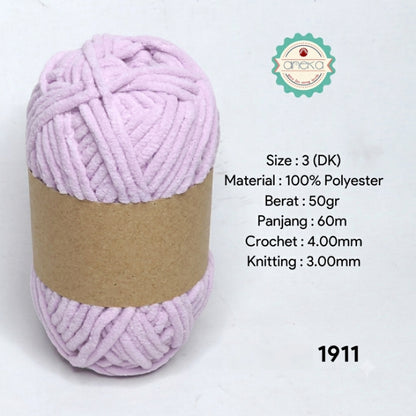 KATALOG - [GRADE B] Benang Rajut Mini Chenille / Crochet Knitting Yarn