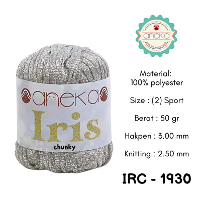 KATALOG - Benang Rajut Iris Chunky / Glitter Yarn Crochet Knitting