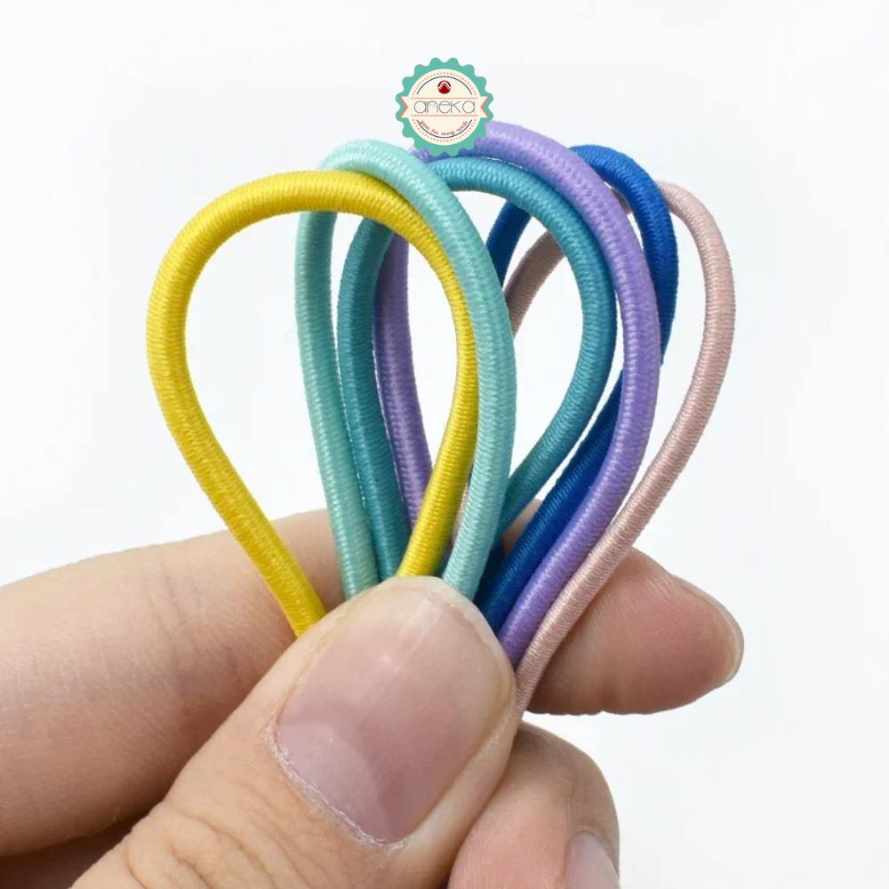 KATALOG - [+-10m / 50gr] Tali String 2.5mm Elastis Warna /  Braided Elastic Cord / Beading Threads Stretch String / DIY Craft Sewing Accessories