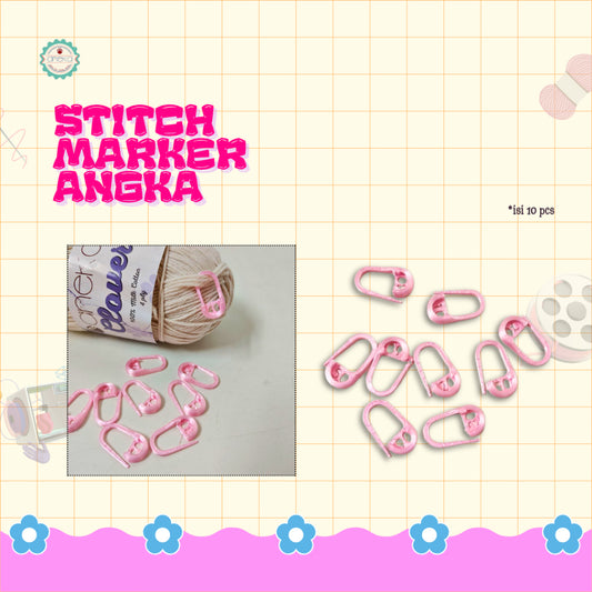 ANEKA - 3D Print Penanda Rajut Angka Isi 10 PCS / Stitch Marker with Number
