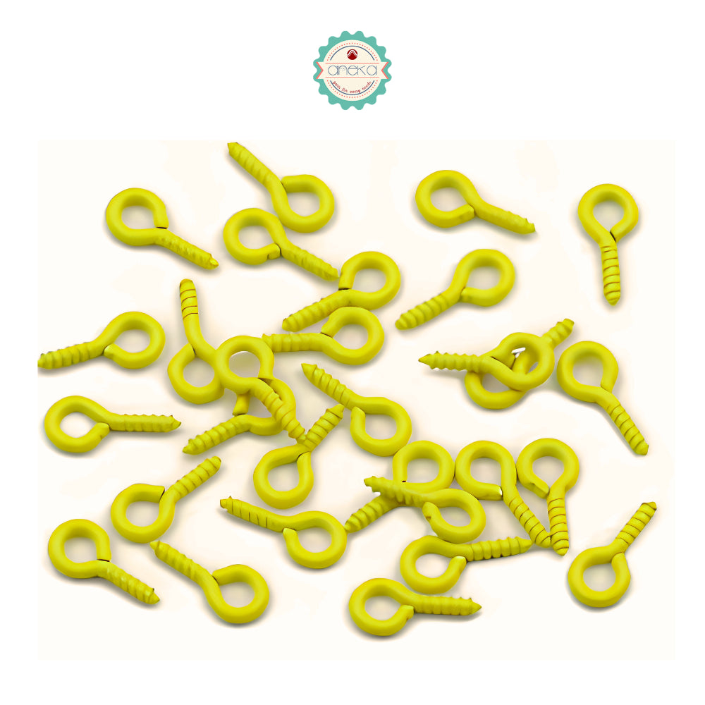 KATALOG - [100 PCS] Paku Ulir Warna / / Pin Mata / Sekrup Kecil Berulir / Screw Eye Hook
