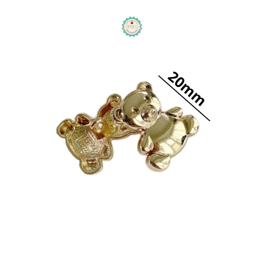 ANEKA - [1PCS] Kancing Bentuk Beruang Mewah / Teddy Bear Button Premium