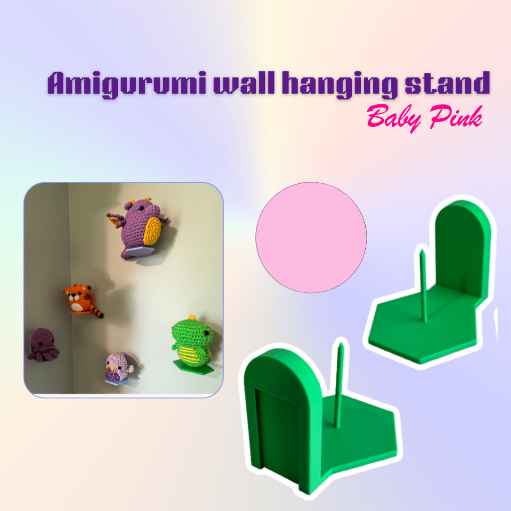 ANEKA - 3D Print Amigurumi Wall Hanging Stand / Penyangga Boneka Rajut / Hiasan Tembok