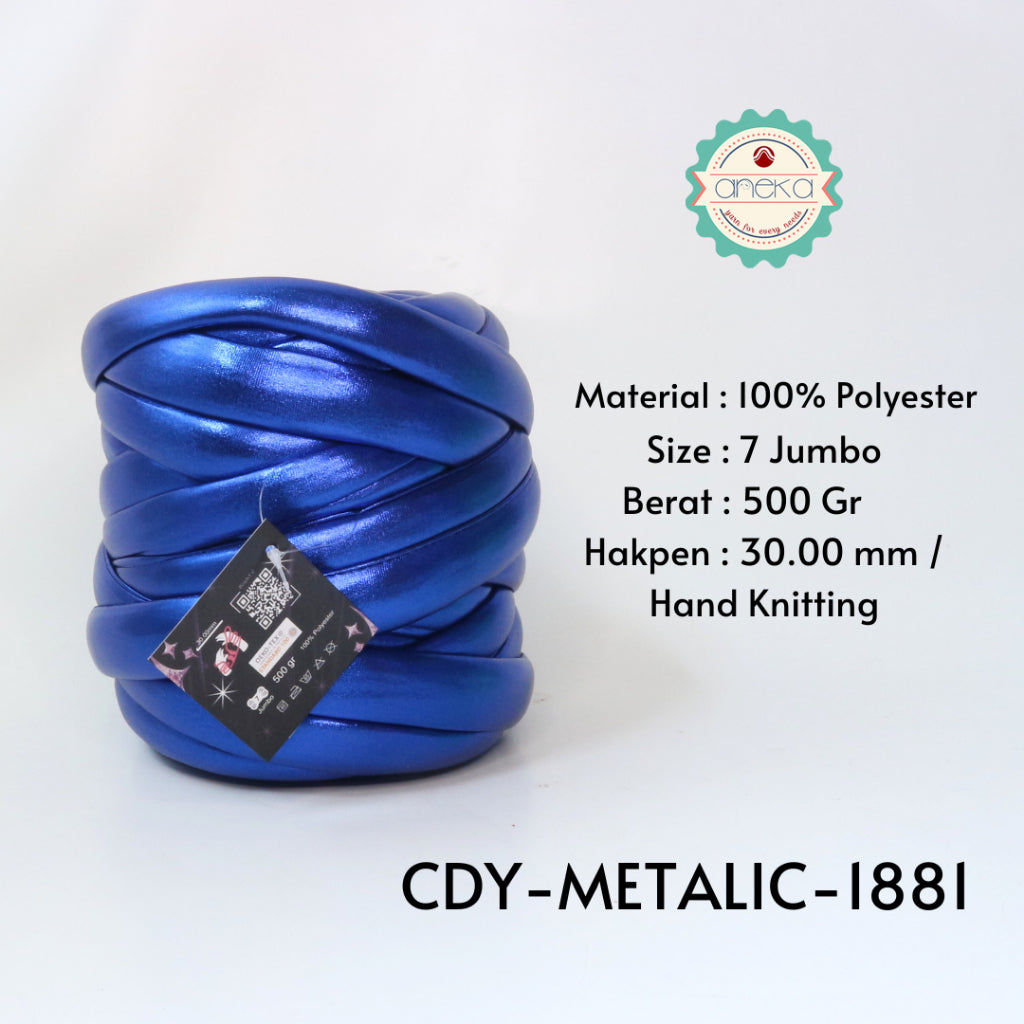 KATALOG - Benang Rajut Candy Metalik / Chunky Metalic Yarn Crochet Knitting Yarn