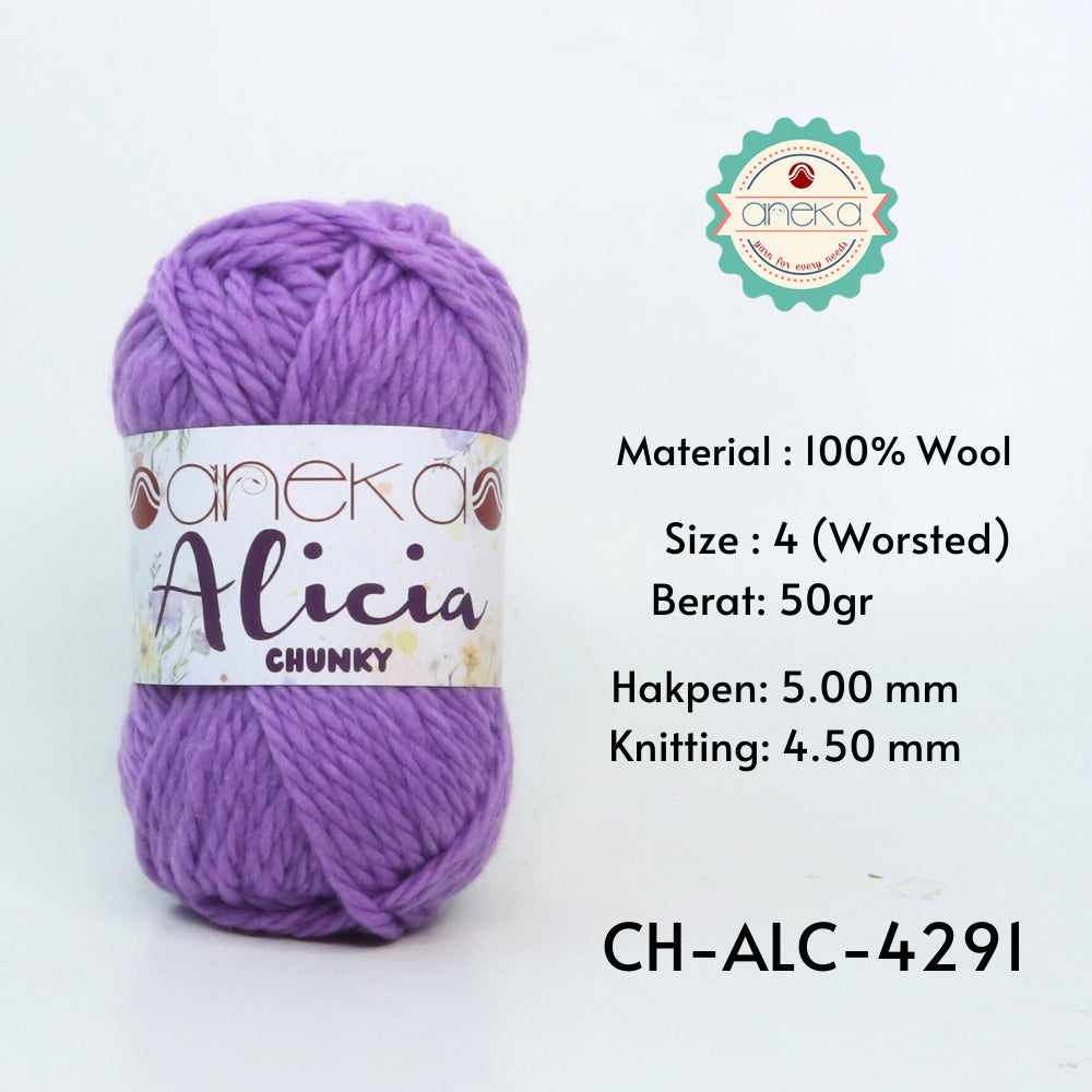 KATALOG - Benang Rajut Alicia Chunky / Wool / Wol Crochet Knitting Yarn