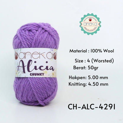 KATALOG - Benang Rajut Alicia Chunky / Wool / Wol Crochet Knitting Yarn