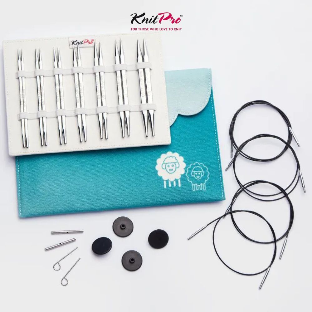 KnitPro - Nova Cubics Deluxe Knitting Interchangeable Circular Needles Set - 13cm (5”)