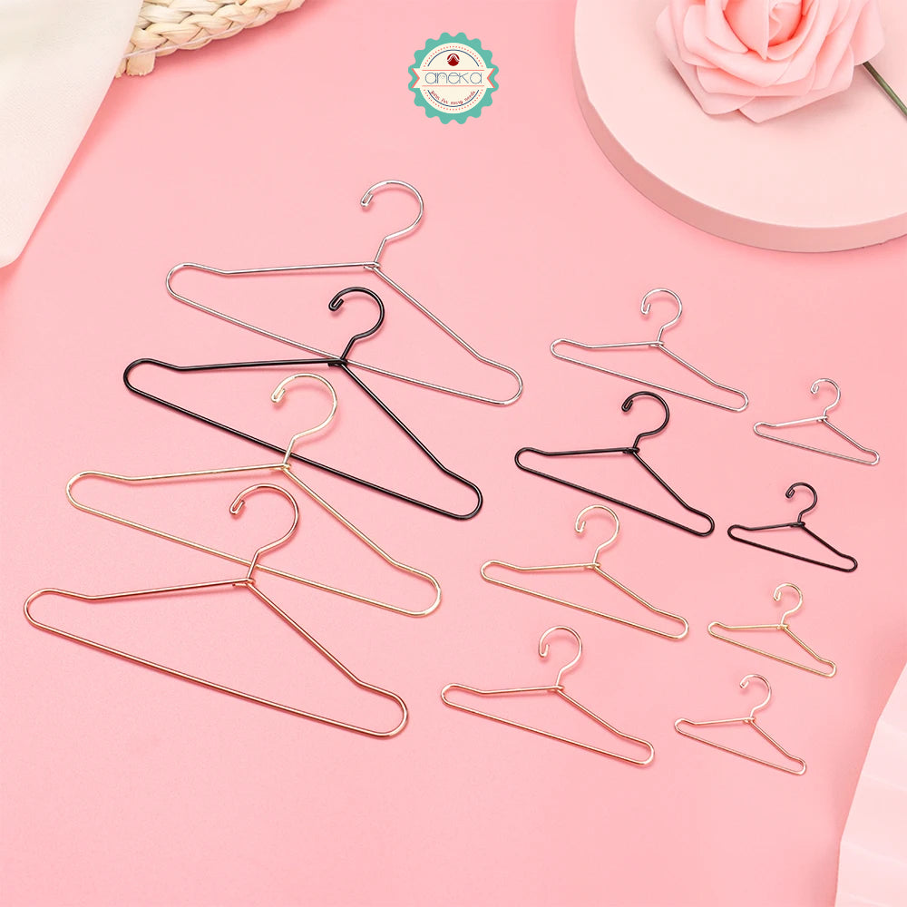 KATALOG - [10 PCS] Hanger Gantungan Mini Baju Boneka / Cute Doll Rack Metal Mini Hanger For Dolls Accessories / Wardrobe for  Clothes