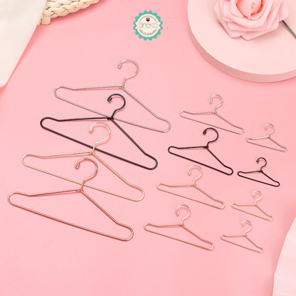 KATALOG - [10 PCS] Hanger Gantungan Mini Baju Boneka / Cute Doll Rack Metal Mini Hanger For Dolls Accessories / Wardrobe for  Clothes