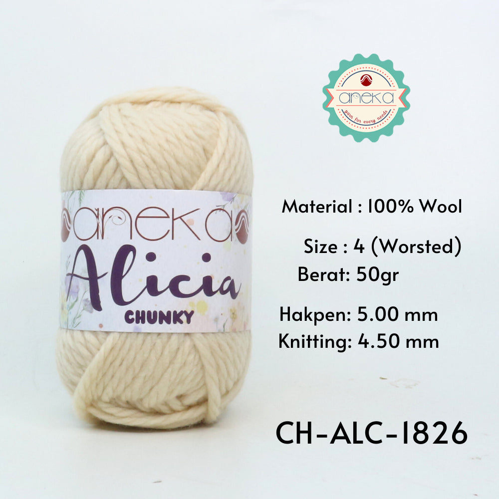 KATALOG - Benang Rajut Alicia Chunky / Wool / Wol Crochet Knitting Yarn
