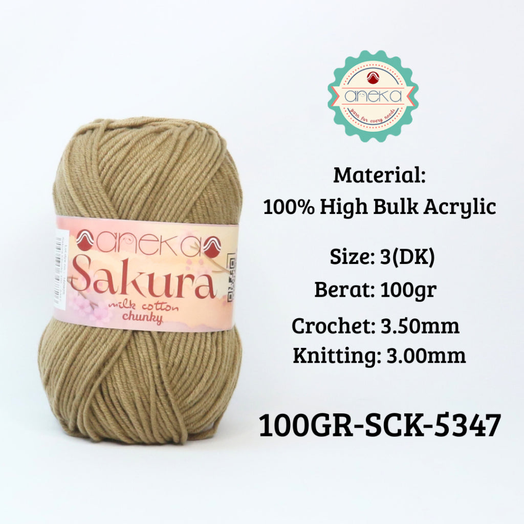 KATALOG - Benang Rajut Sakura Chunky 5 Ply 100gr / Crochet Knitting Yarn