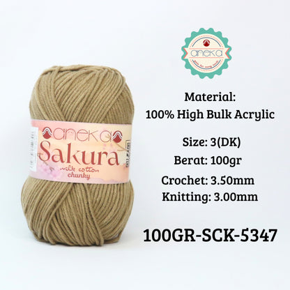 KATALOG - Benang Rajut Sakura Chunky 5 Ply 100gr / Crochet Knitting Yarn