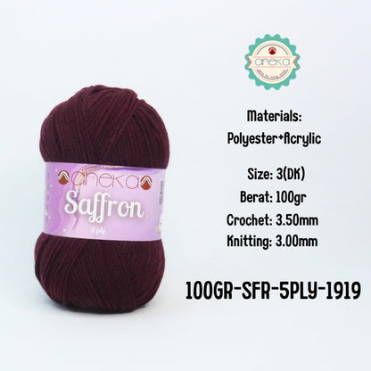 KATALOG - Benang Rajut Saffron 5 Ply 100gr / Crochet Knitting Yarn
