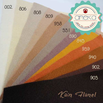 Felt / Flannel / Laken / Flannel Daiwin Taiwan Fabric - Brown Ash - PER METER
