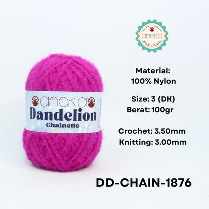 KATALOG - Benang Rajut Knitting Dandelion Chainette / Crochet Yarn Nylon / Nilon
