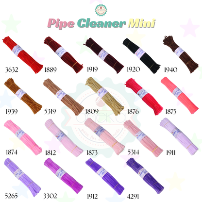 KATALOG - [Isi 100 PCS] Kawat Bulu Mini Mercy PREMIUM / Tangkai Chenille Pastel / Pipe Cleaner DIY Bouquet
