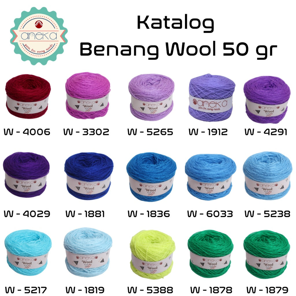 KATALOG - Benang Rajut Wool / Wol / Siet Yarn 30 dan 50 gram - 3