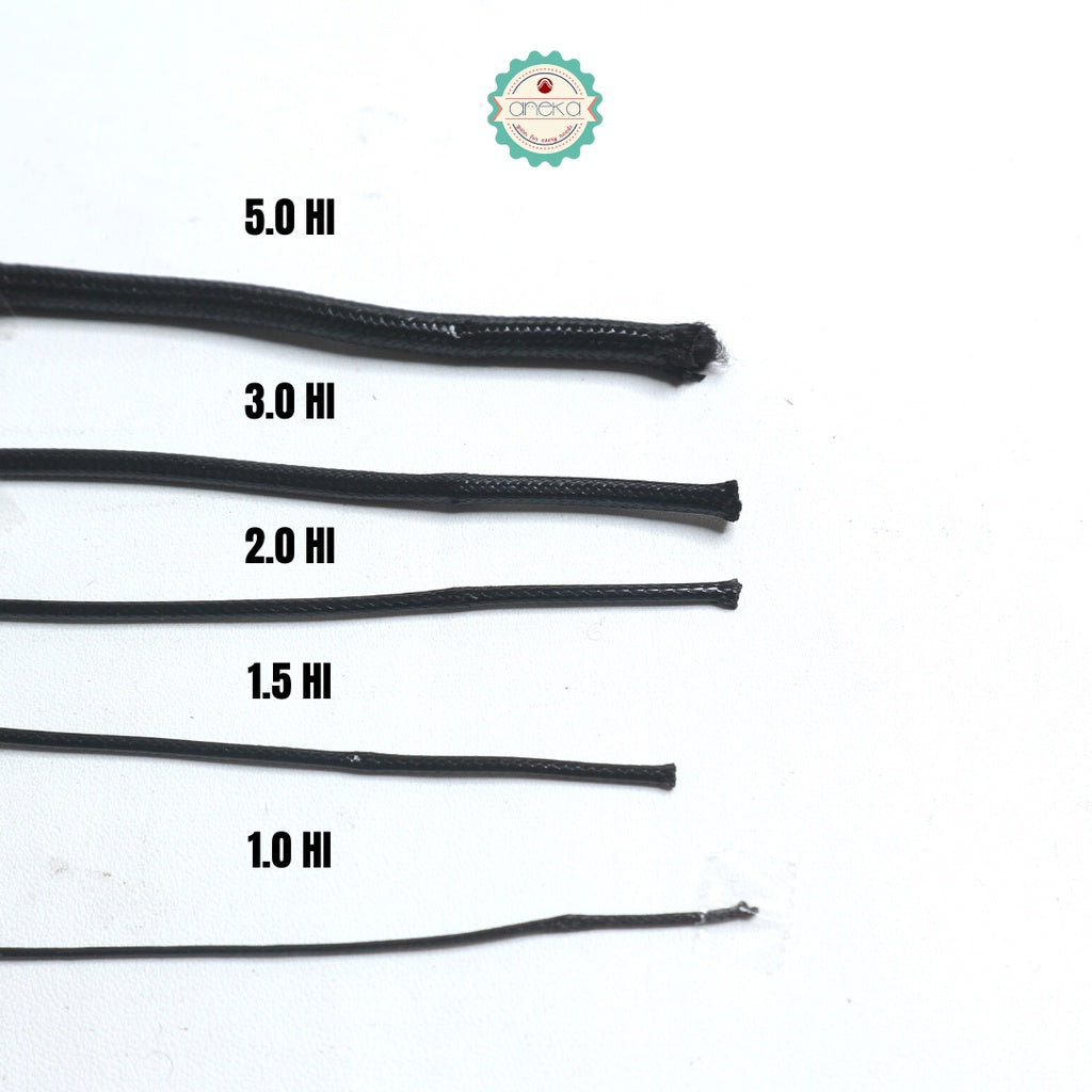 Korean Wax Cord Leather Bracelet - Black