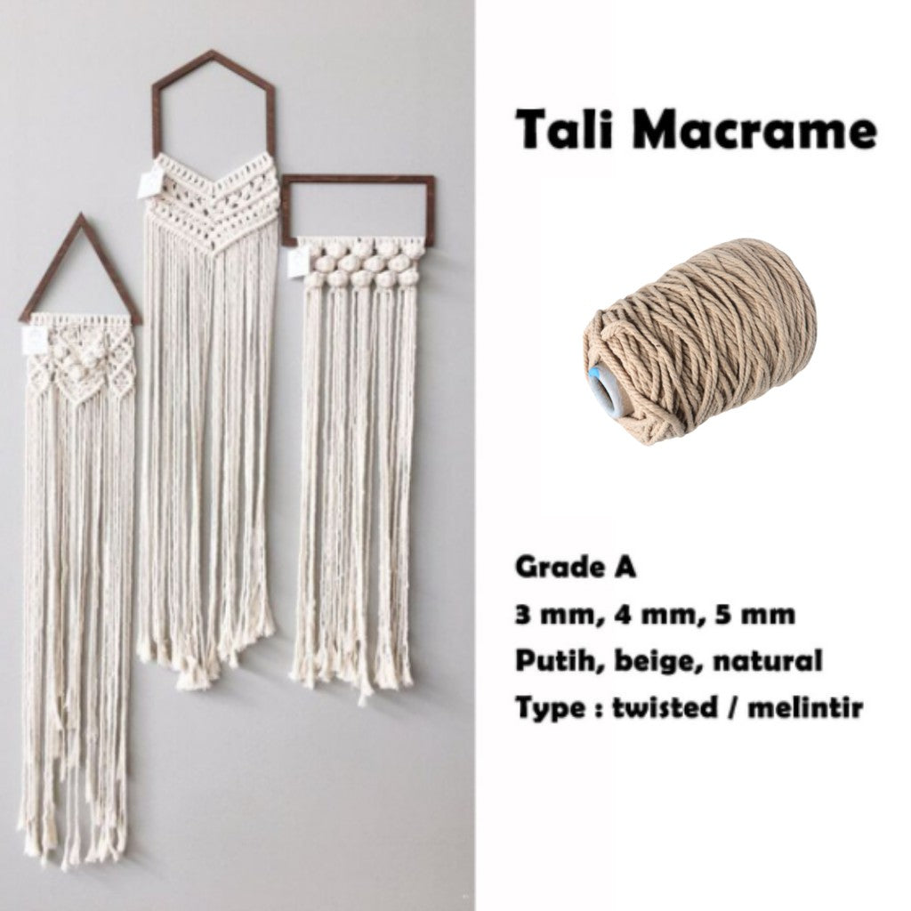 Yarn / Macrame rope Grade A super cotton cotton rope 3, 4, 5 mm - 500GR / 1 KG