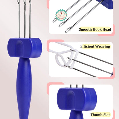 ANEKA - Latch Hook / I-Cord Knitting Tool / Latch Needle Crocheting Tool for Binding / Portable Cord Knitting