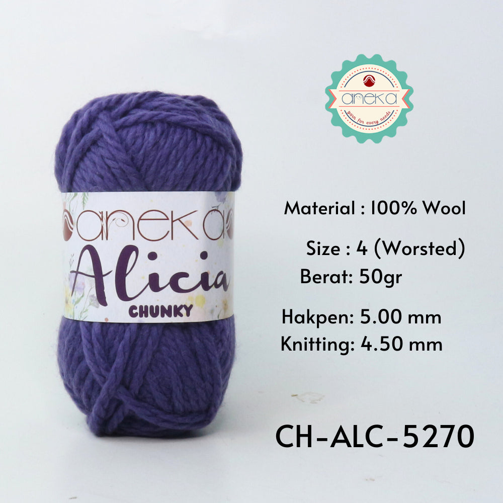 KATALOG - Benang Rajut Alicia Chunky / Wool / Wol Crochet Knitting Yarn