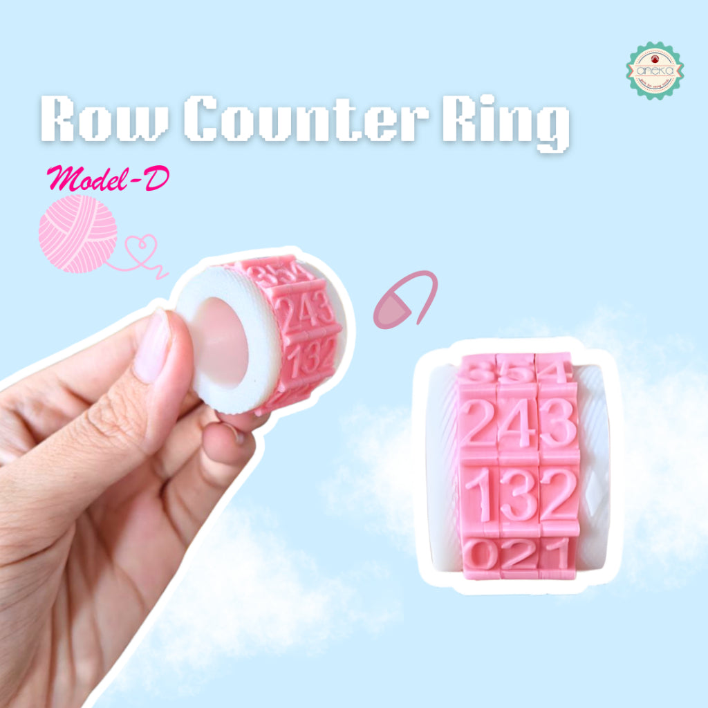 ANEKA -  3D Print Peralatan Rajut Row Counter Pastel