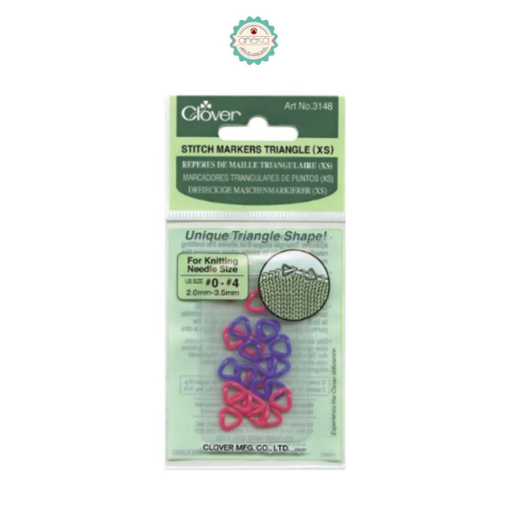 CLOVER - Stitch Marker Triangle Shape (XS) For Knitting / Penanda Rajut No. 3148