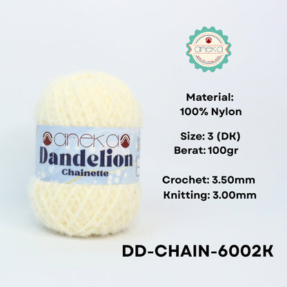 KATALOG - Benang Rajut Knitting Dandelion Chainette / Crochet Yarn Nylon / Nilon