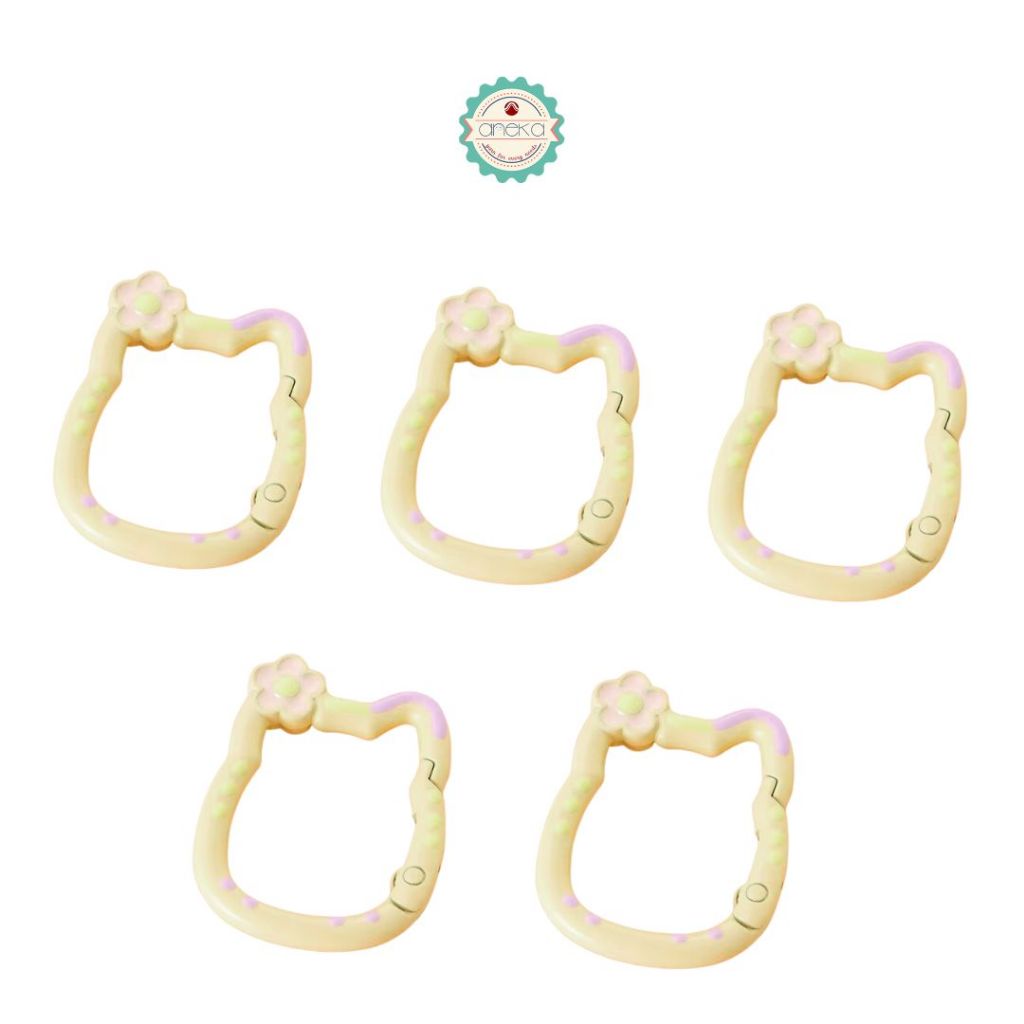 ANEKA - [5PCS] Kait Carabiner Hello Kitty Warna / Keychain Hook Premium