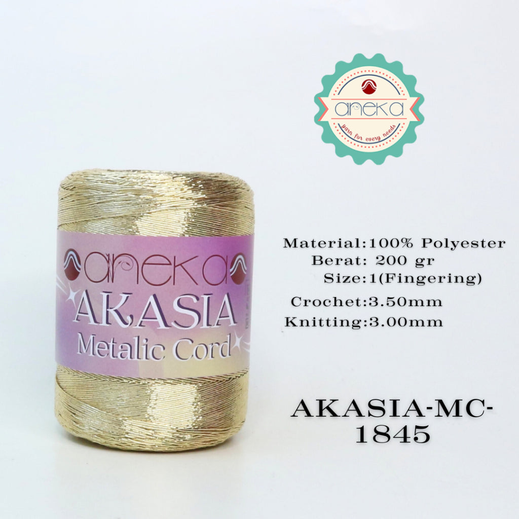 KATALOG - Benang Rajut Akasia Metalic Cord / Metalik / Crochet Knitting Yarn