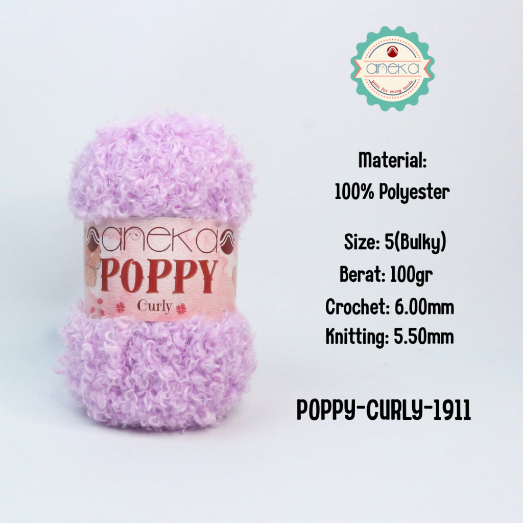 KATALOG - Benang Rajut Knitting Poppy Curly / Crochet Knitting Yarn