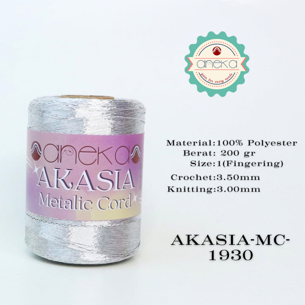 KATALOG - Benang Rajut Akasia Metalic Cord / Metalik / Crochet Knitting Yarn