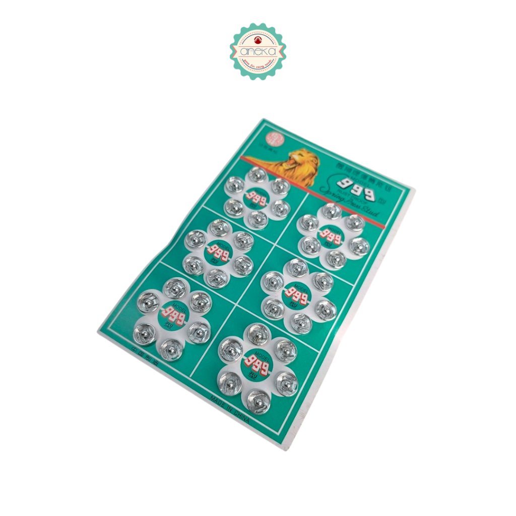ANEKA - [1 Lembar / 36 PCS] Kancing Jepret / Cetet / Spring Press Stud Button